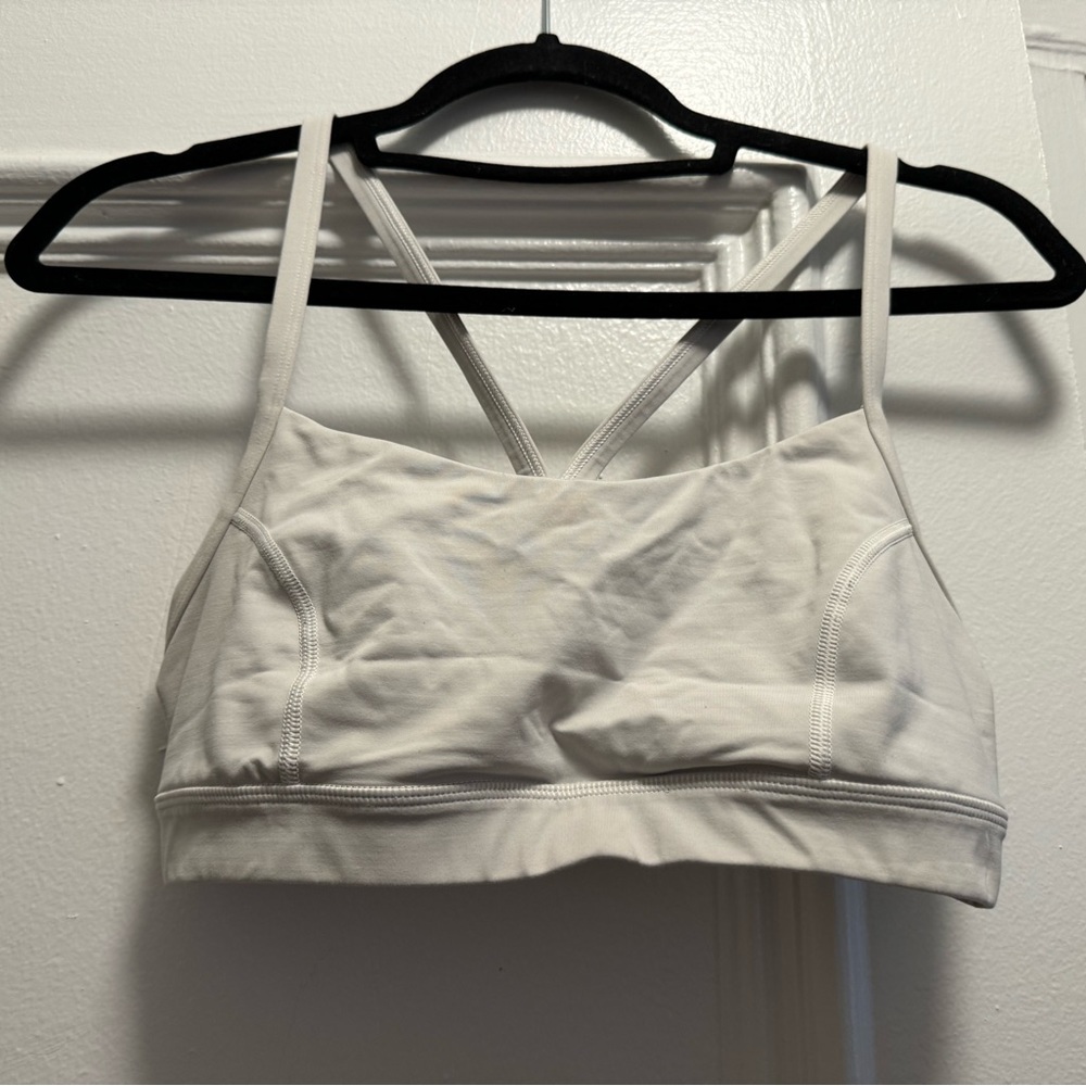 White Lululemon sports bra, size 10